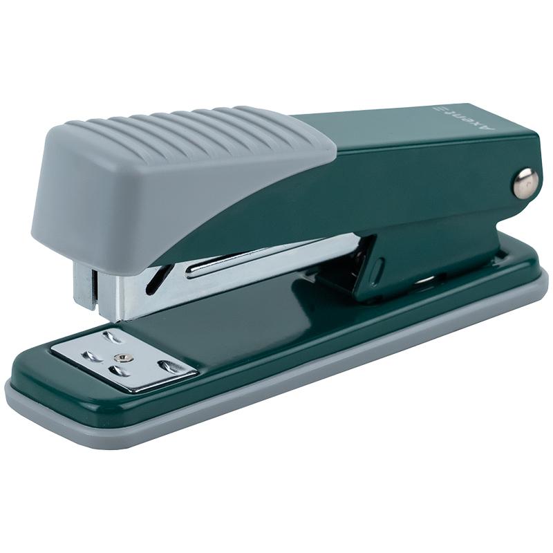 Степлер AXENT 4925-30-A Exakt-2 Earth colors, металевий ,№24/6, 25 аркушів, зелений